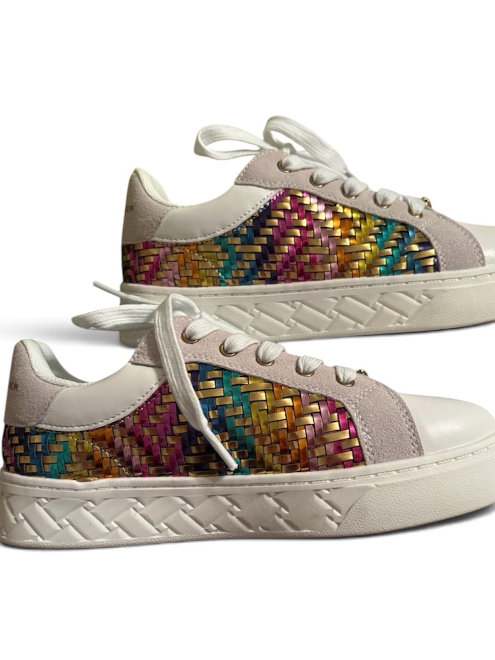 NWT Kurt Geiger London Kids Mini Kensington Leather Sneaker Size 2M / EU 33